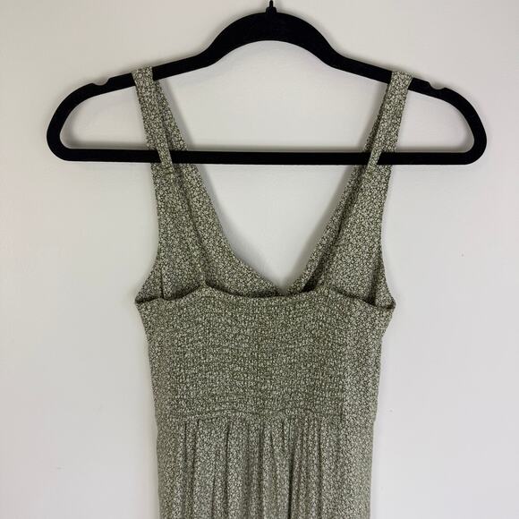 Abercrombie & Fitch Womens Floral Twist Cutout Sleeveless Green Jumpsuit Small - Picture 6 of 10